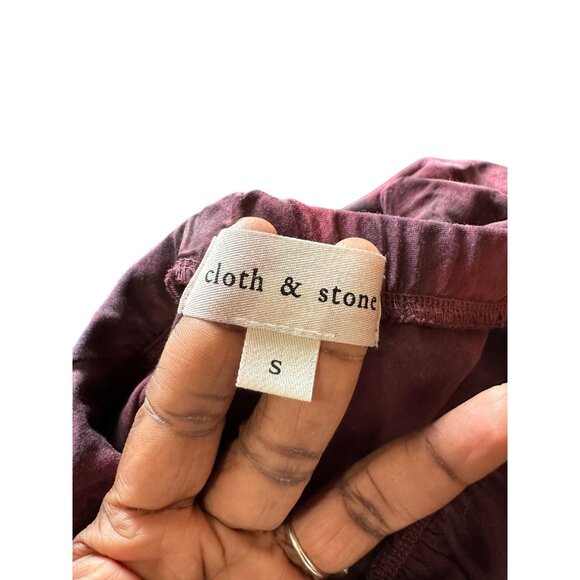 Cloth & Stone Womens Ombre Tie-Dye Midi Skirt Sz S Elastic Waistband Goth Grunge - Picture 4 of 11